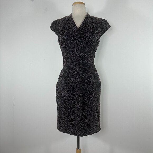 M.M. LaFleur V-Neck Cap Sleeve Felisa Dress Multicolor Womens Size 8 - Picture 3 of 16